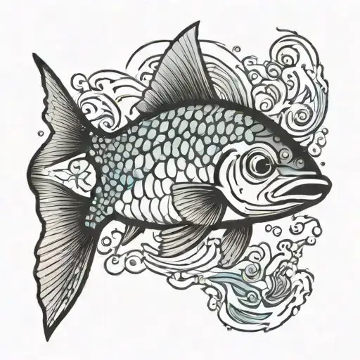 Primordial Flying Fish Jumping