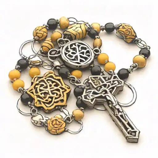 Rosary Beads With Dubh Surrounded
