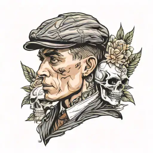 Tommy Shelby With A Skull Face