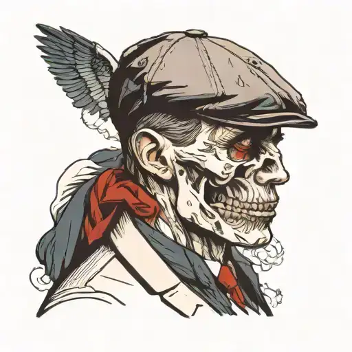 Tommy Shelby With A Skull Face