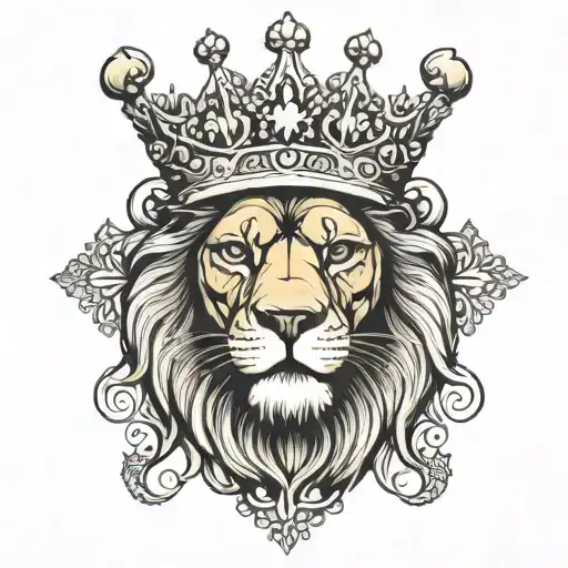 Lion With Crown And Cross Eye