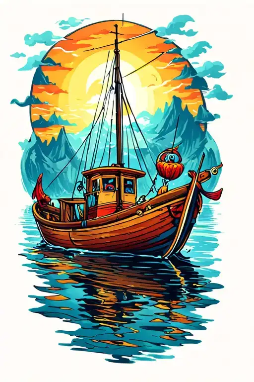 Fishing Boat Floating