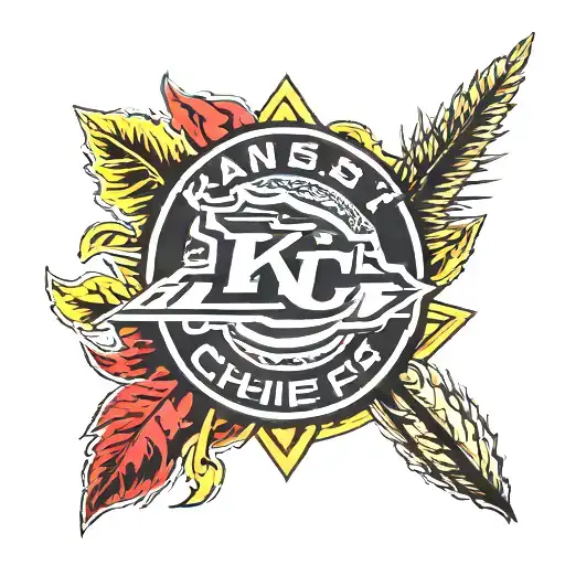 Kansas City Chiefs Logo With Arrowhead Stadium In Background