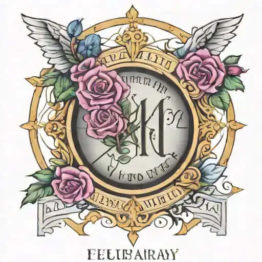 Febuary 10 2018 In Roman Numerals With Elizabeth In The Middle