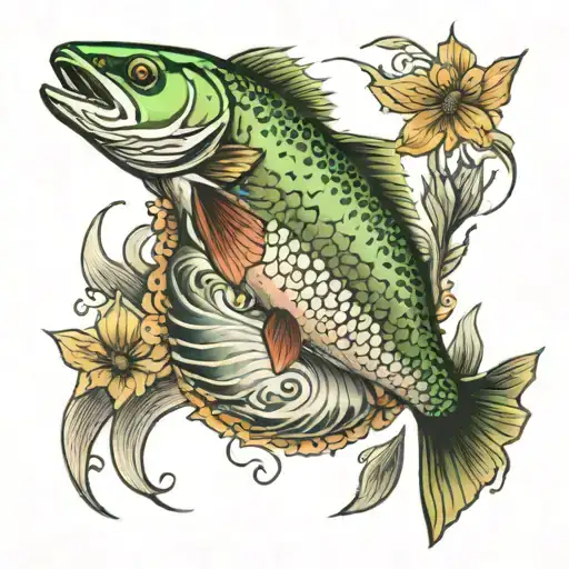 Trout With Nature Scene On The Inside Of The Trout