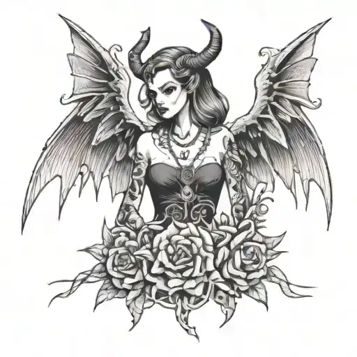 Female With Demon Wings