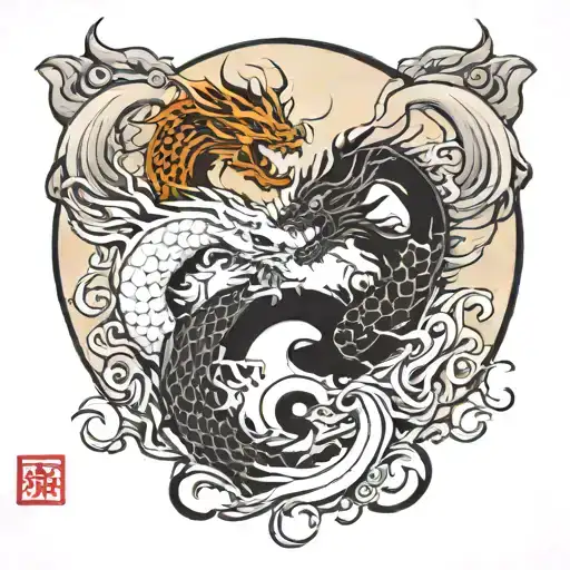 Ying Yang Dragon
