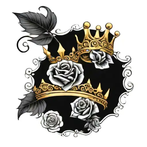 The Names Anoeska And Alayah 1 Crown And 1 Rose