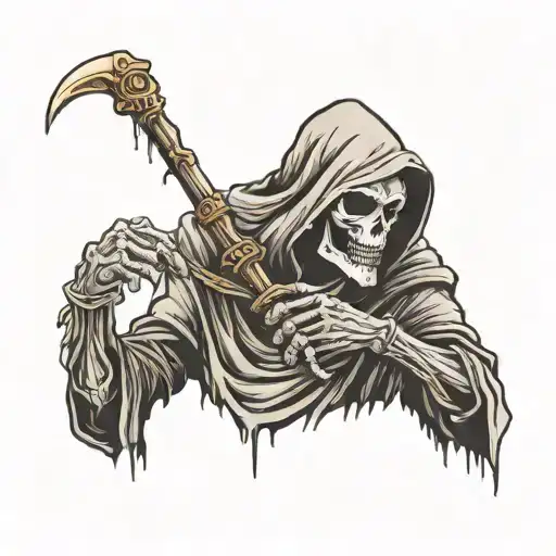 Grim Reaper Removing Mask