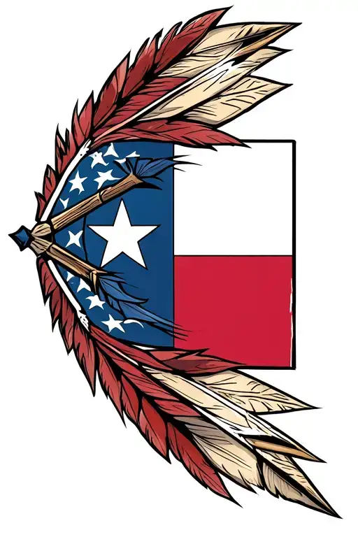 Native American Arrow And Texas Flag Morphing