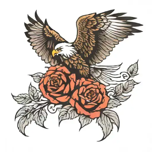 Roses Eagle Flying
