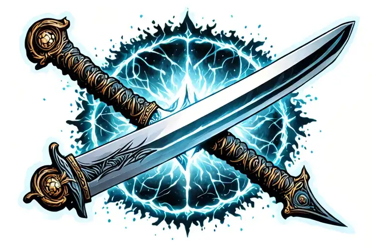 Sword With Arua Around It Dark Aura