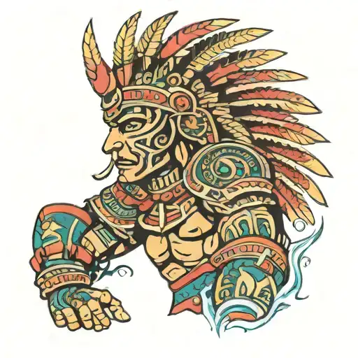 Aztec Warrior Colour