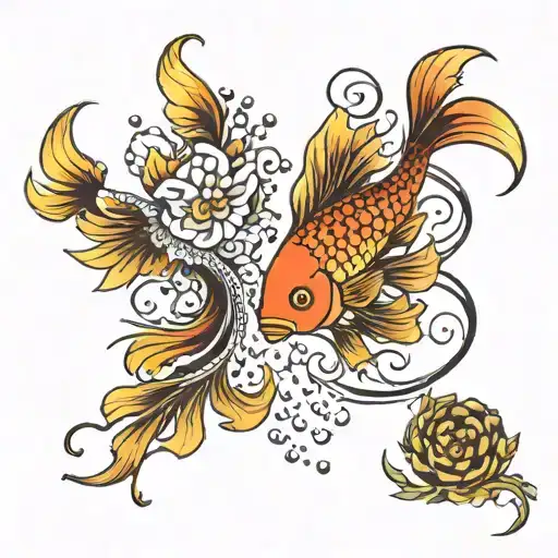 Gold Fish And Phoenix