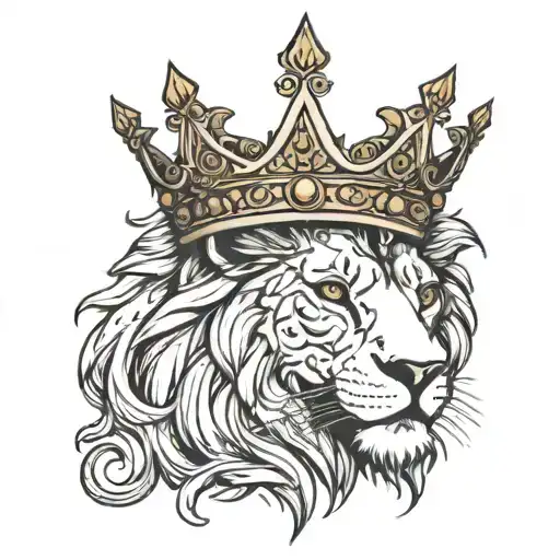 Lion With A Crown Made