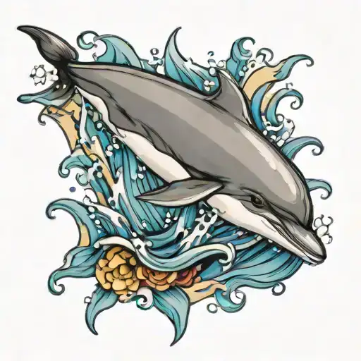 Design A Dolphin Jumping Out Of The Water