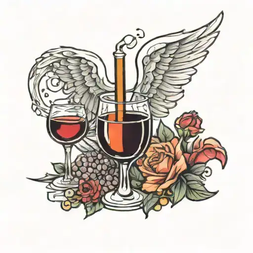 Angel Wine Glass Cigarette