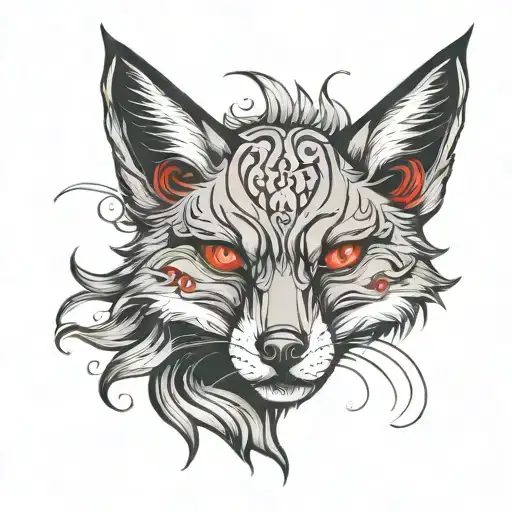 Angry Fox With Red Eyes