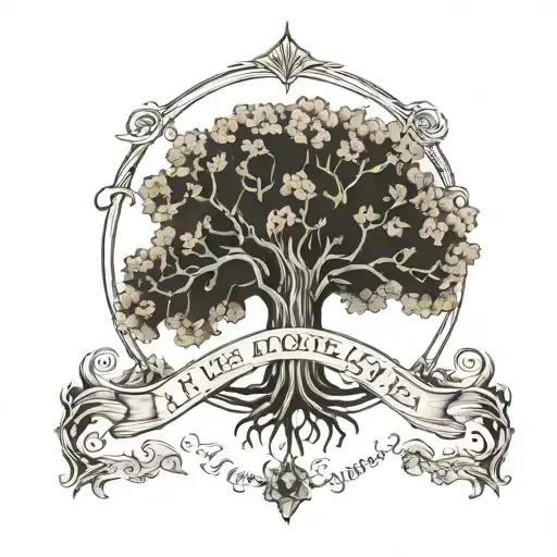 Family Tree With The Names Levi Brynlee Emileigh Kinsley And A Letter W At The Base