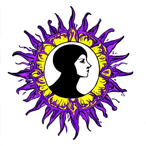 Sun Purple And Yellow