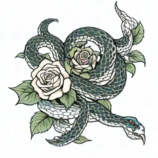 Snake And Rose