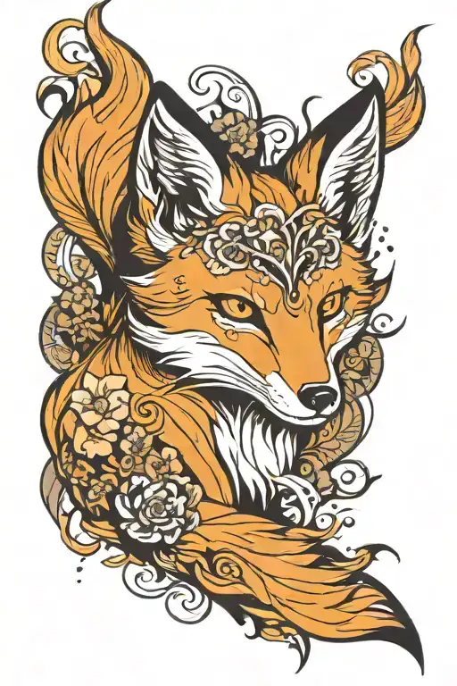 Kitsune Fox Surrounded