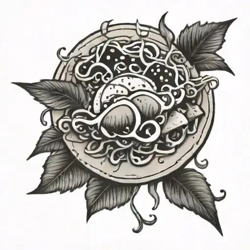 Black And White Simplistic Cheesy Gordita Crunch