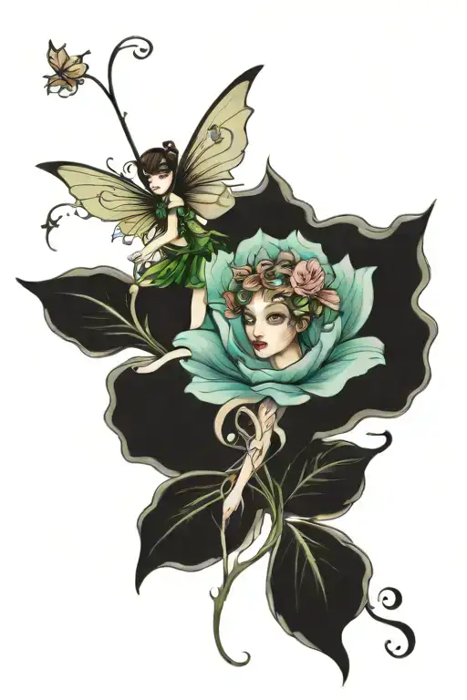 Fairy And Flowers