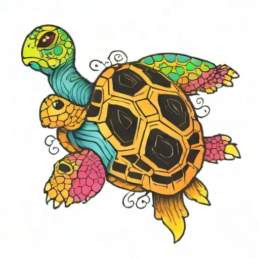 Rainbow Semicolon Turtle