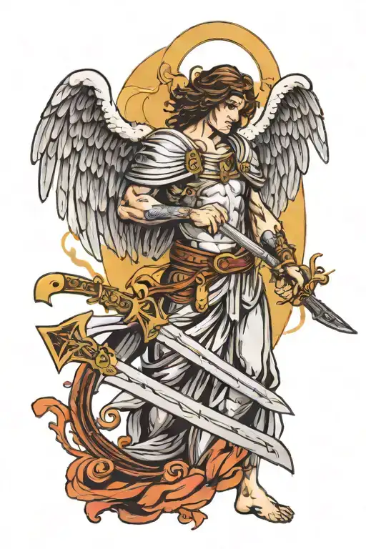 Lazarus Angel Holding A Sword