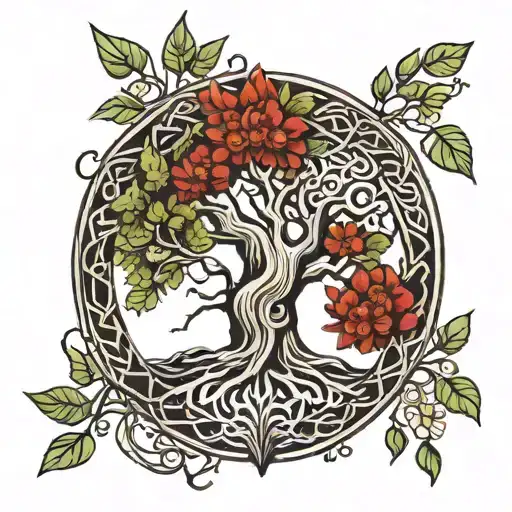 Traditional Norse Pagan Tree Of Life