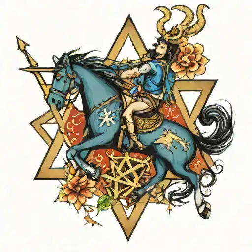 Sagittarius With Star Of David