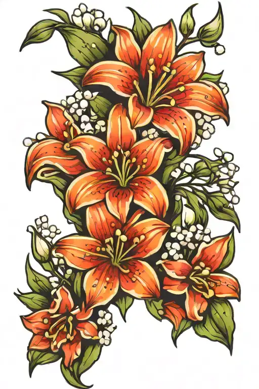 Lily Of The Valley And Daisy Flower