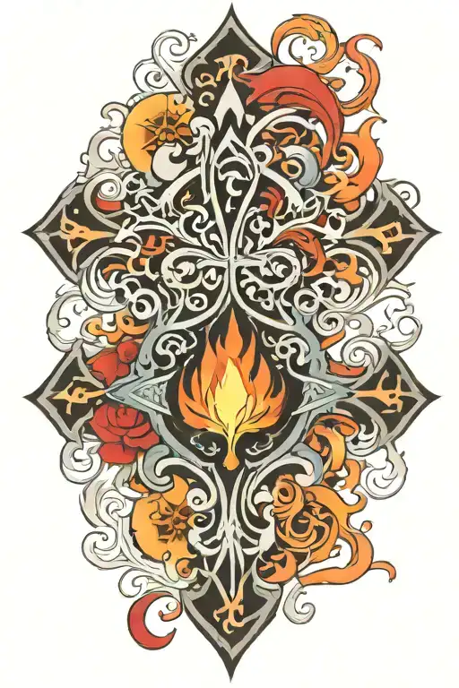 Fire Water Family Cross