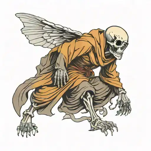 Skeleton Monk In Cloak