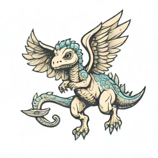 Baby Dino Angel Wings