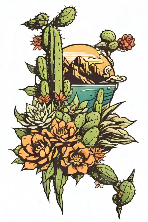Travel Cactus Mountain Beach Flower