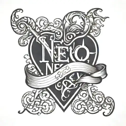 Heartbeat Line Forming The Word