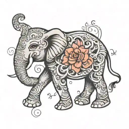 Simple Elephant Feminine Including Words Carry On