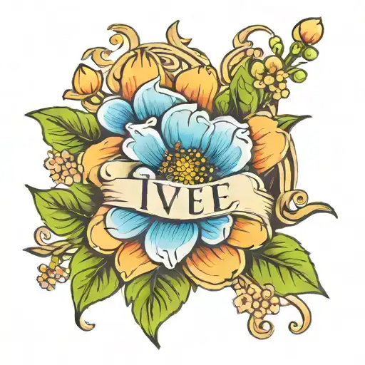 May Birth Flower With Name Ivee