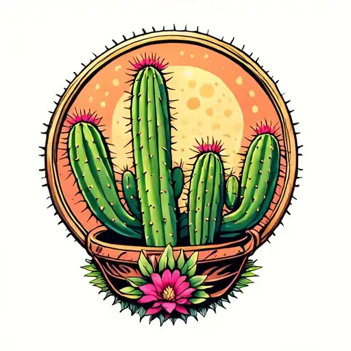 Cacti In Ring Shape Formed