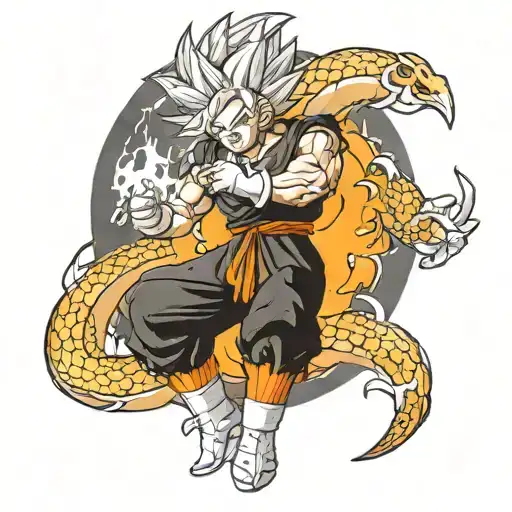 Dragon Ball Z Tattoo Design Inspired