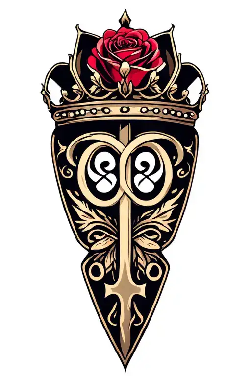 Crown Rose Chi Rho Px Symbol