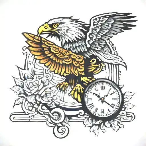 Eagle On Clock