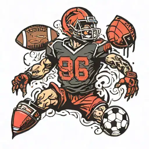 Red And Black Football Theme