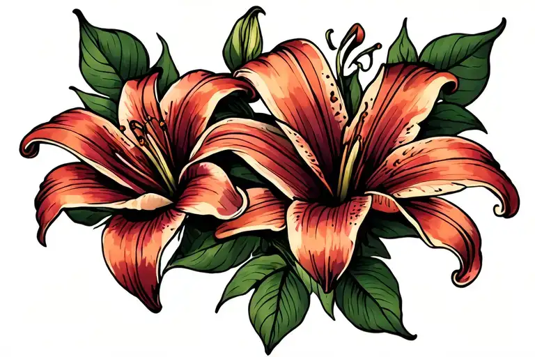 Rosex And Lily Flower