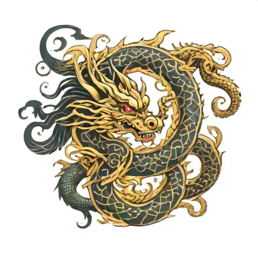 Chinese Dragon Representing Infinite Love