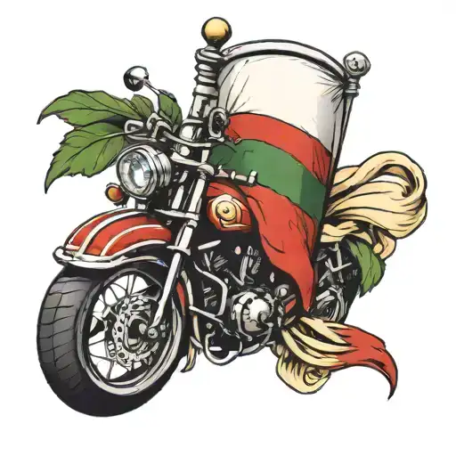 Italian Flag With Banner Wrapped