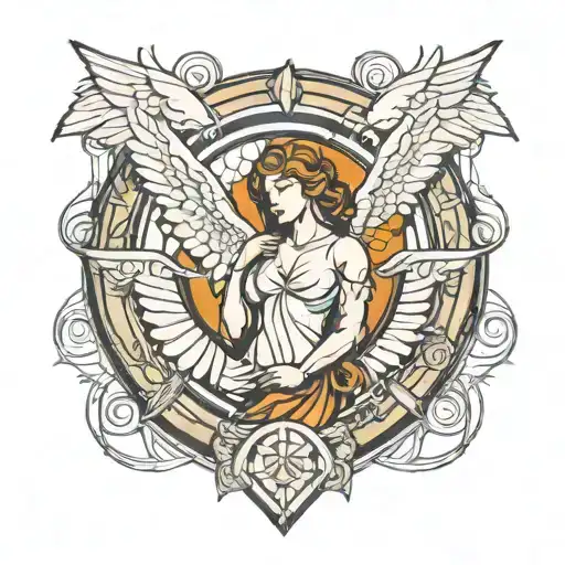 Geometric Arc Angel Micheal