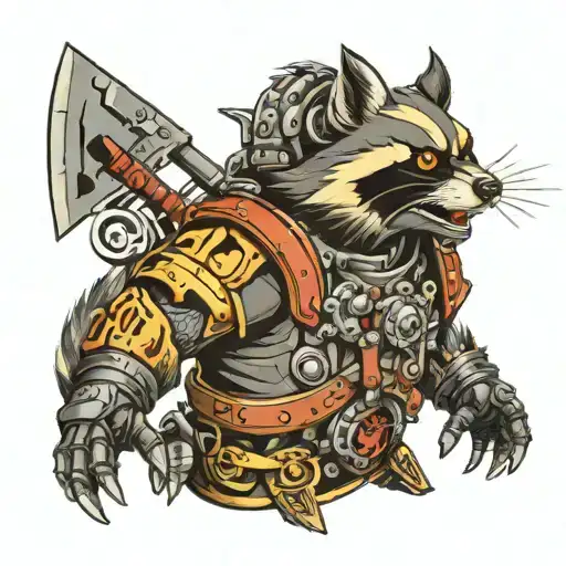 Mechanical Racoon Warrior